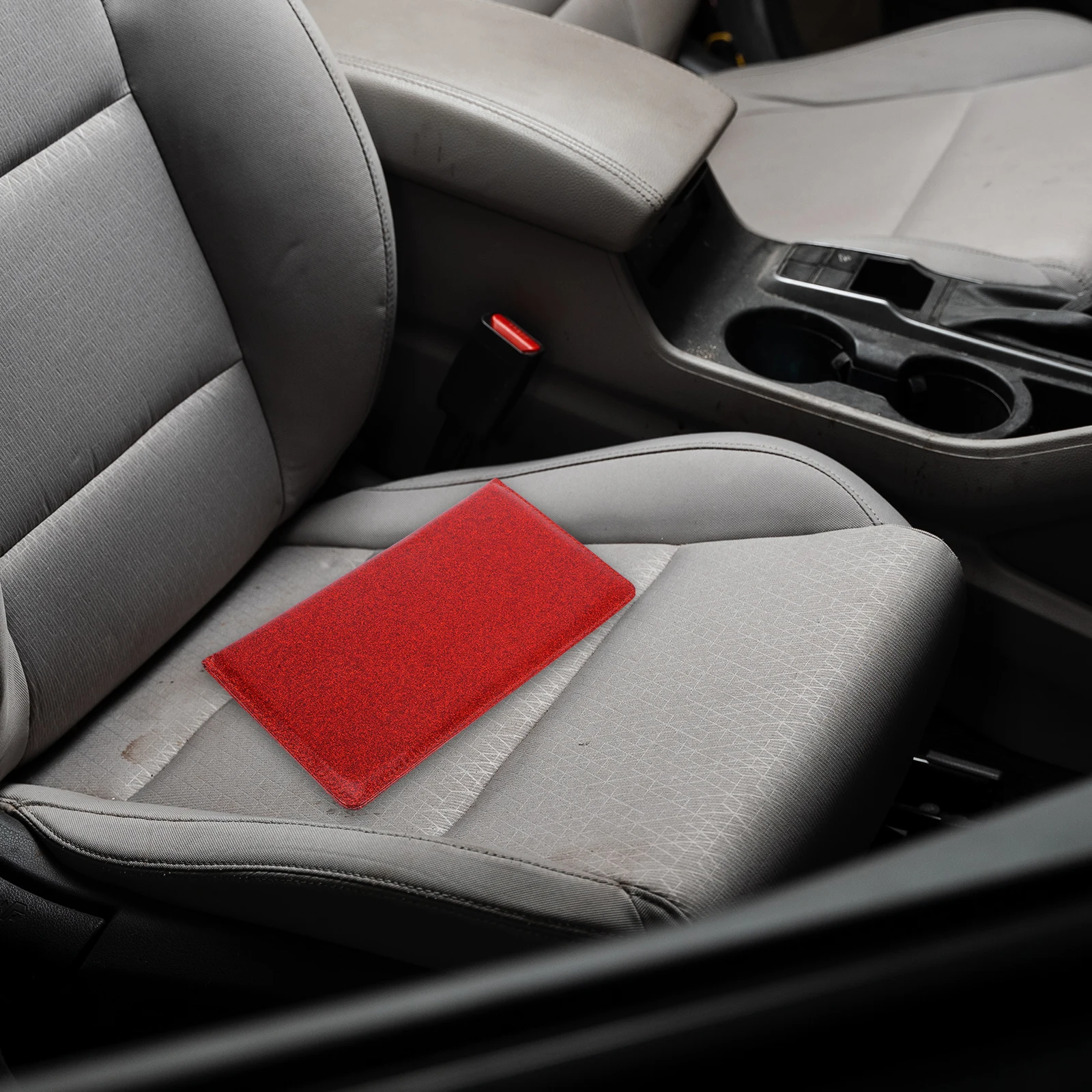 

Car Insurance Policy Protection Case PU Document Holder Red Color Organizer for Car Registration Storage