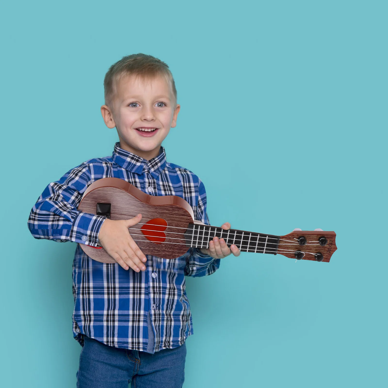 1 szt. Ukulele dla dzieci, wysokiej jakości instrument muzyczny, jaskrawe kolory, zabawka edukacyjna, stymuluje wyobraźnię, do użytku wewnątrz i na zewnątrz.