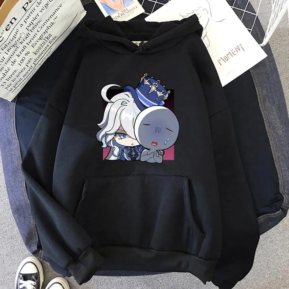 

Genshin Impact Hooded Furina Cute Print Men Women Hoodies Plus Size Clothing Aesthetic Prevalent Sweatshirt Harajuku Streetwear