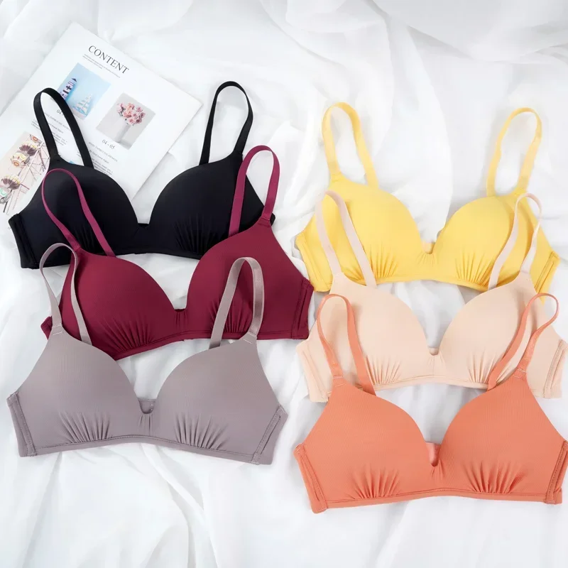 Seamless Bras for Women Push Up Bras No Wire Brassiere A B Cup Underwear Sexy Bralette Three Quarters(3/4 Cup) Lingerie
