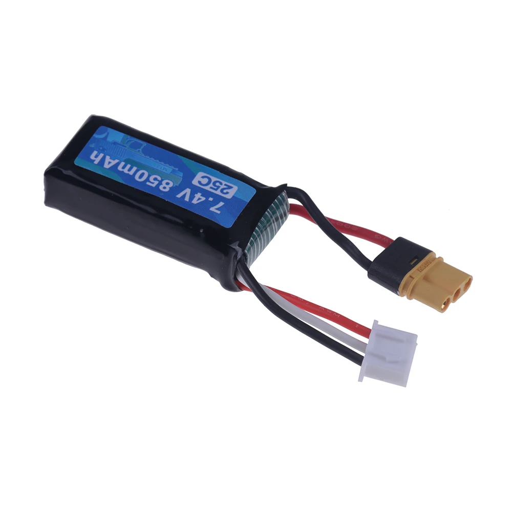 Baterai Lithium 7.4V 850mAh 25C Untuk UDL P320 M17 Aksesori senjata mainan Model simulasi
