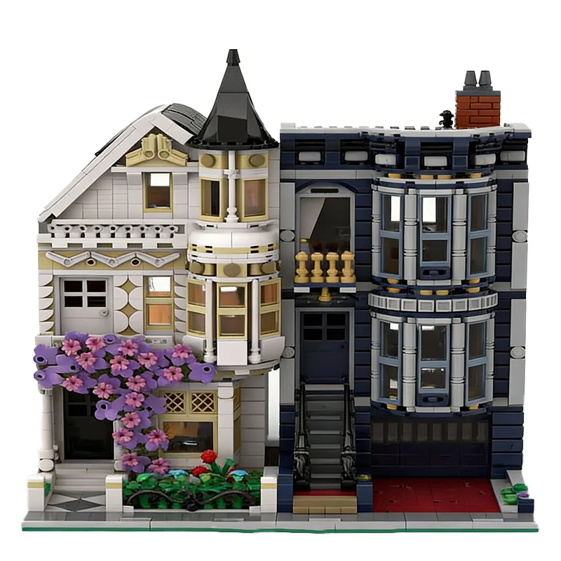 1945 PCS City Engineering Victorian Town House MOC Customize Modular Building Block Popular Educational DIY Toy Christmas Gift