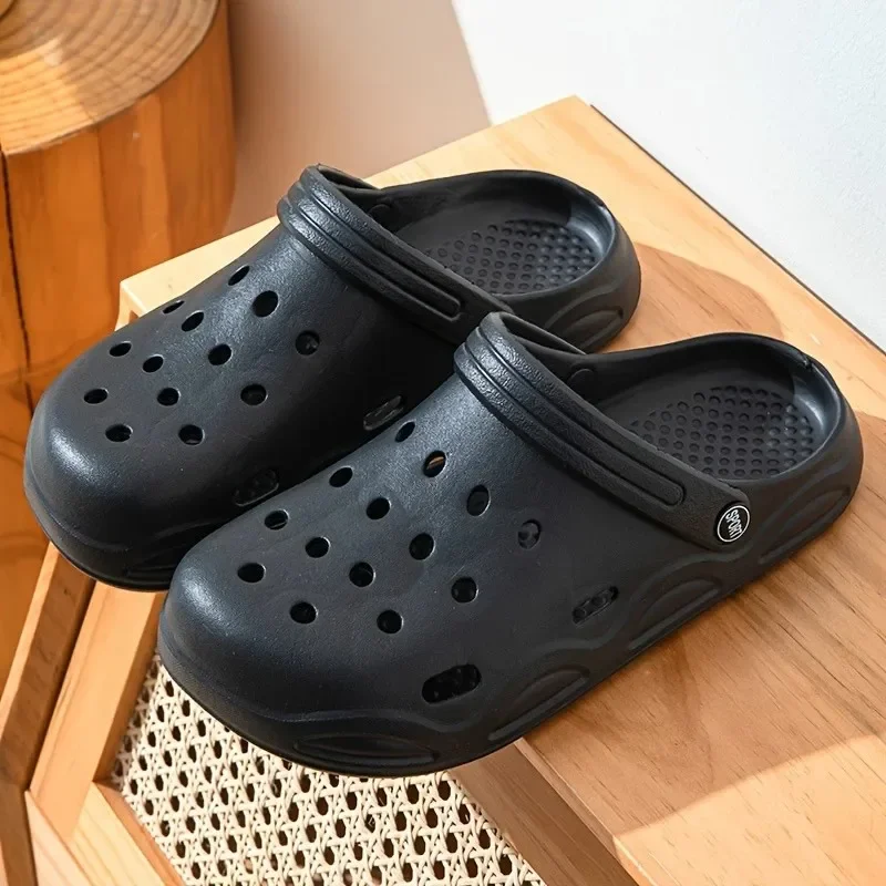NONE Sommer Aushöhlen Closed Toe Strand Sandalen Frauen Leichte Anti Slip EVA Clogs Hausschuhe Frau Komfort Weiche Sohle Garten Schuhe 4