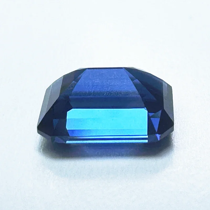 

Top[Lab Grown Sapphire Royal Blue Color Emerald Cut Gemstone for Charms DIY Ring Necklace Earrings Materials
