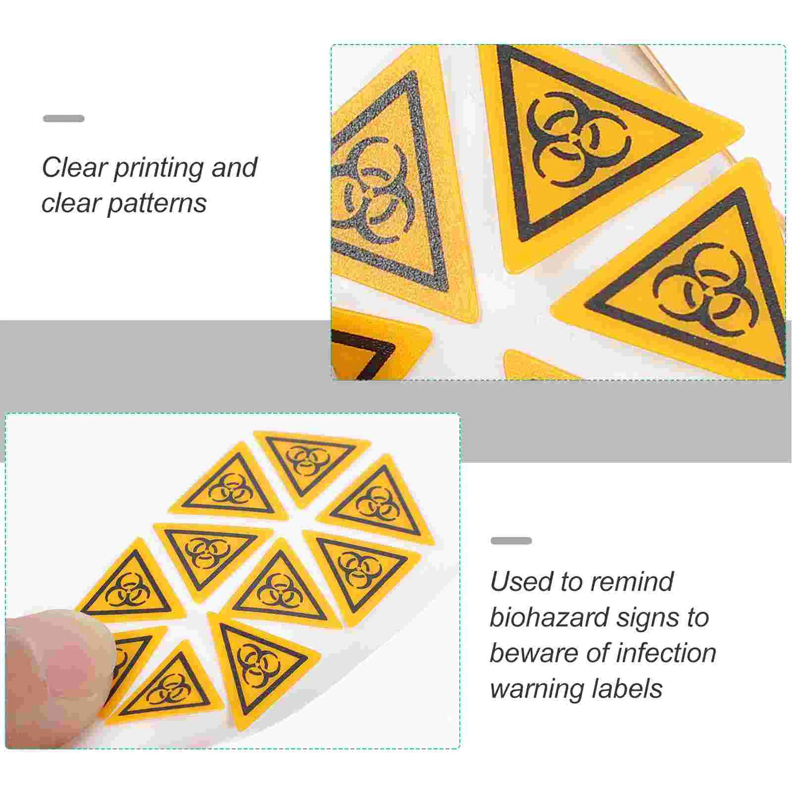 10 Pcs Warning Infection Sticker Label Labels Caution Labs Decal Matte Material