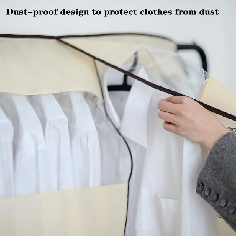 Clothes Storage Bag Hanging Dust Cover Dress Suit Coat Case Organizer Wardrobe Dress Clothing Hanging Dust Cover