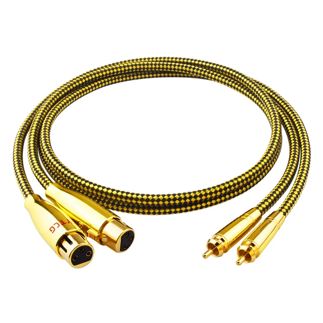 Yyaudio xlr Buchse zu rca Stecker Kabel Hifi Stereo Audio Lautsprecher Mikrofon Verstärker Mixer Patch 3-poliges abgeschirmtes Kabel