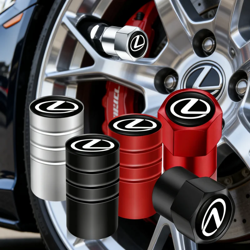 Tapas de válvula de neumático para coche, cubierta hermética para Lexus RX330 Fsport IS200 IS250 RX350 GX NX300h Ct200h, accesorios para automóvil, 4 Uds.