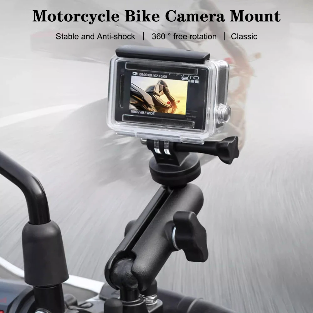 

Крепление на руль велосипеда, держатель для велосипеда, противоударный вращающийся на 360° держатель для камеры мотоцикла для экшн-камеры/видеорегистратора