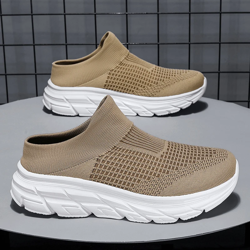 

Мужская прогулочная обувь, летняя новая стильная полутягивающаяся легкая снять дышащая амортизирующая обувь для пар, повседневная прогулочная обувь для поездок на работу