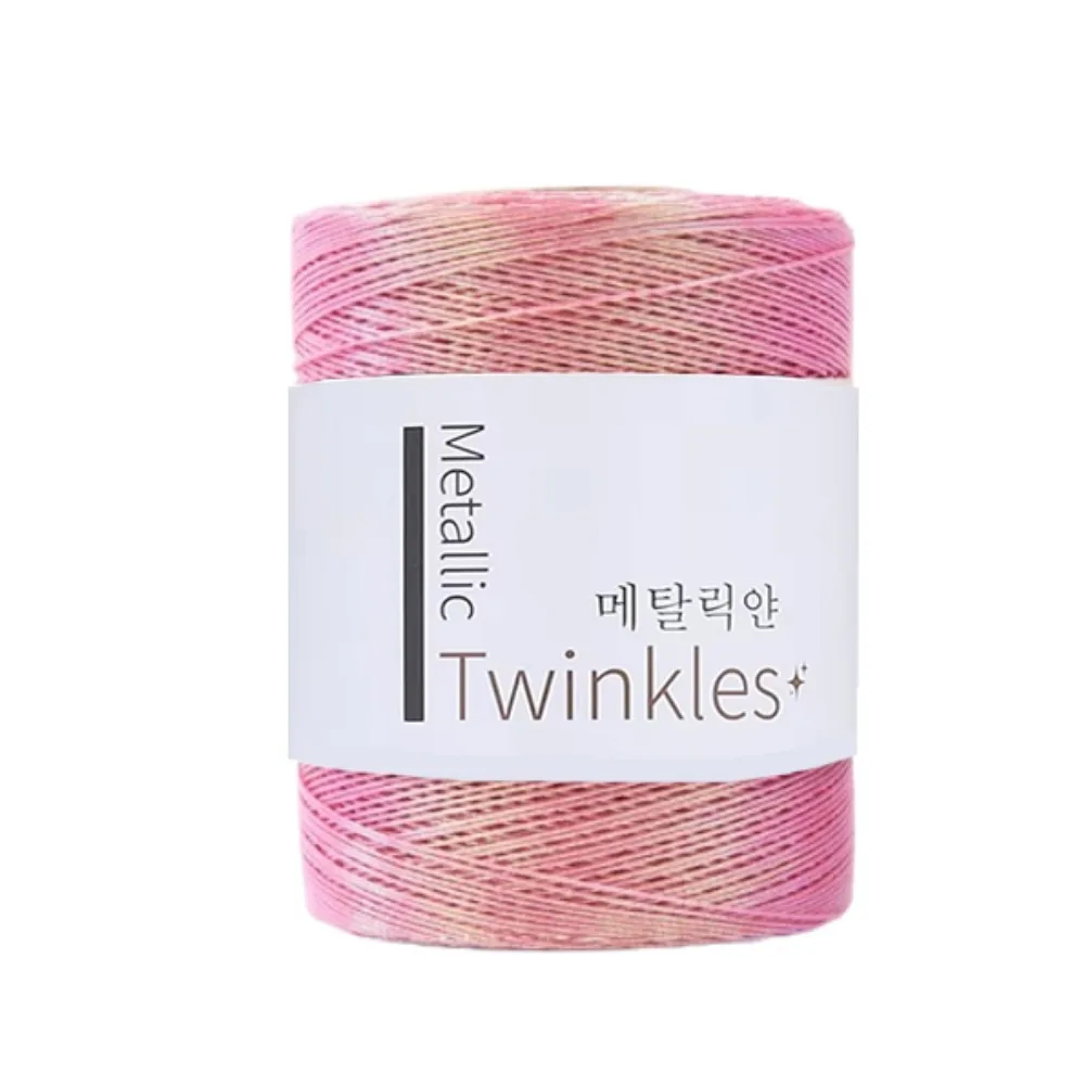 

Sparkling Metallic Thread 1.0mm Solid Color Glitter Crochet Thread Handmade 200g Flash Core Yarn Christmas Decoration Line