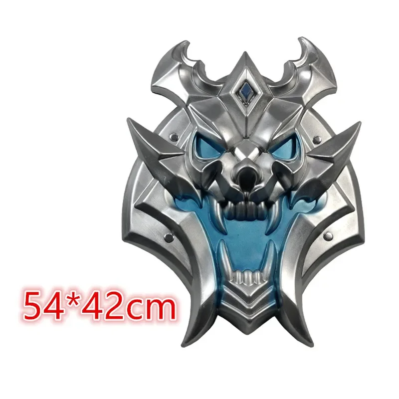 Death Knight Sword Shield Cosplay PU Props Cos Weapon Halloween Blue Ghost Skeleton Sword Cosplay Stage props Toys Game 100cm