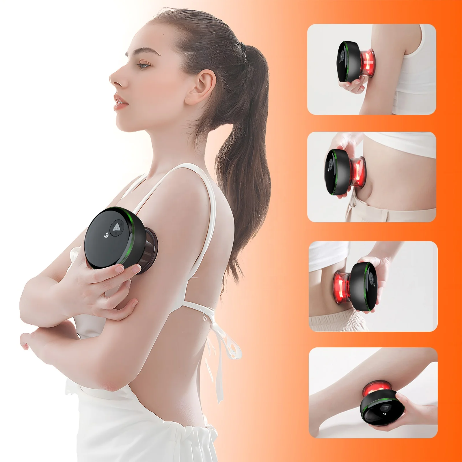 Home Smart Cupping Machine Cupping Electric Control Remote Massager Rechargeable Therapy Vacuum Heated Cupping Massager Device