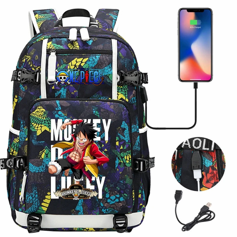

47CMX30CMX15CM 17 Inches One Piece Large Capacity USB Headset Youth Student Backpack Men and Women Leisure Travel Backpack