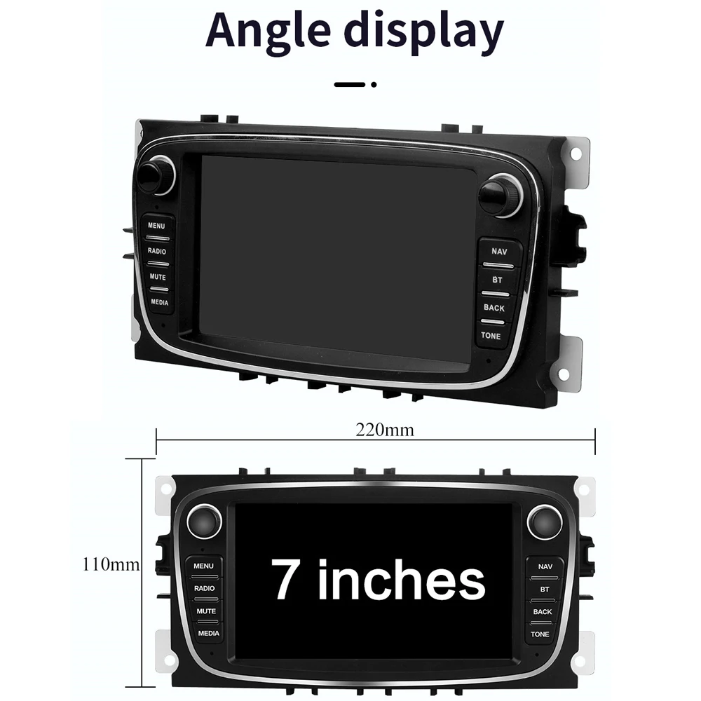 Car Android 11 CarPlay Radio Android auto Multimedia Player For Ford Focus S-Max Mondeo 9 Galaxy C-Max GPS Navigation Video 2Din