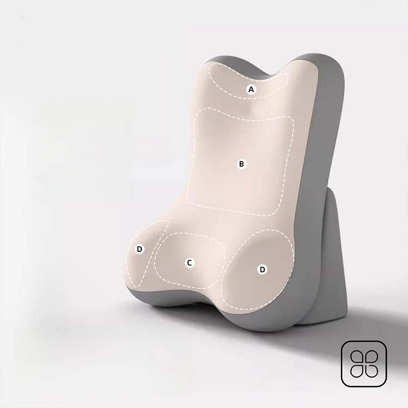 Adjustable Backrest Pillow Bed Headrest Lumbar Support Neck Support Sofa Pillow Dormitory Pillow Memory Foam Pure Color