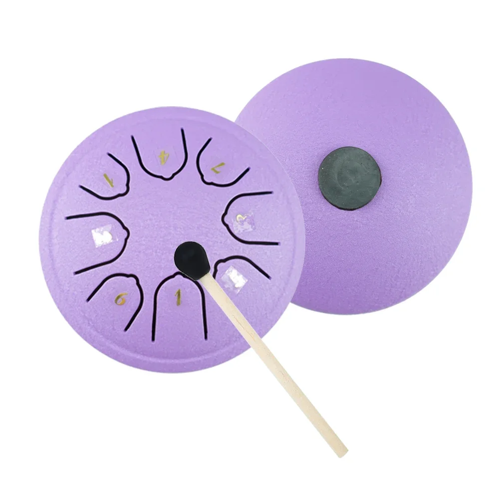 4.5 Inches Steel Tongue Drum 8 Tone Drum Children Music Toys Ethereal for Birthday Gift Percussion Musical Instruments