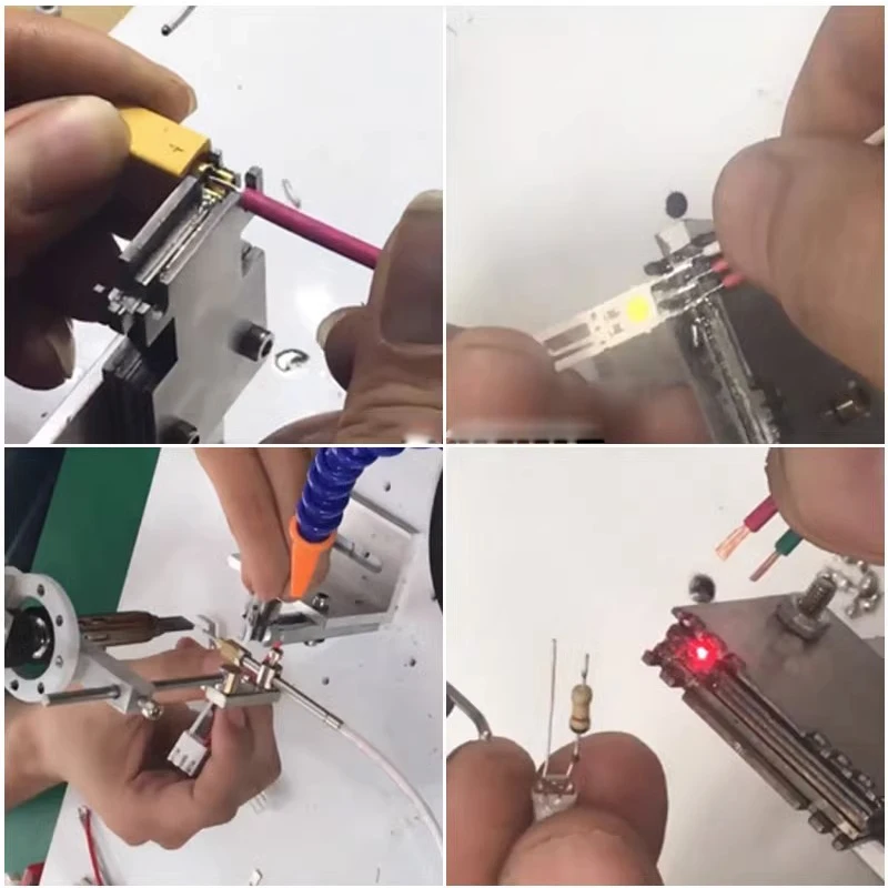 Semi-Automatic Soldering Machine 150W Pedal Type Automatic Soldering Table Switch Terminal Diode Light Beads USB Welding 220V