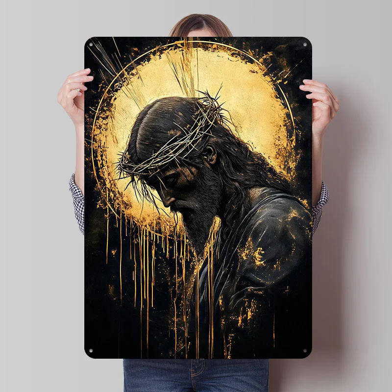 Crown of Thorns Metal Poster Custom Wall Art Retro Vintage Tinplate Signs for House Gaming Room Decoration Cozy Wand Deko Home