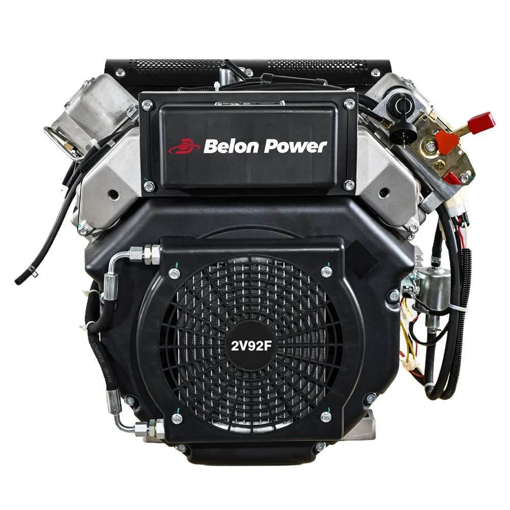 

2V92F electric start twin-cylinder air-cooled engine, 22 hp or 20 hp, direct injection four-stroke mechanical engine