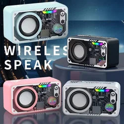 Transparent Mecha V1 Wireless Bluetooth Speaker Sound Light Rhythm Subwoofer TWS Stereo Cyberpunk Music Center Hands-free Call