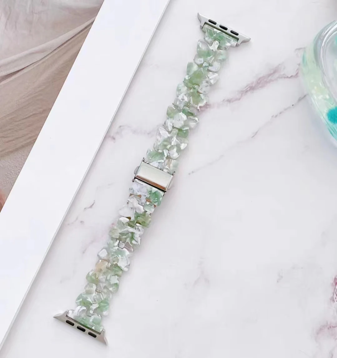 Resin strap For Apple watch Ultra2 10 9 8 7 45mm 41mm Butterfly folding buckle bracelet strap For iWatch 6 5 4 SE 44mm 42mm 40mm
