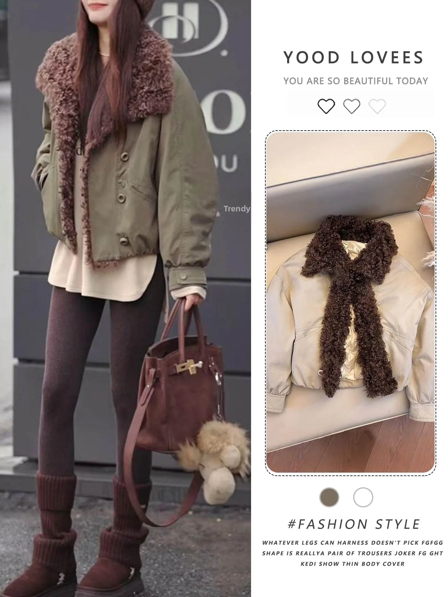 

Женская короткая парка-пальто Зима 2026: Новая модная модель с высоким воротником, на пушистой подкладке, теплая, свободного кроя, для повседневной носки, однотонная, на пуговицах