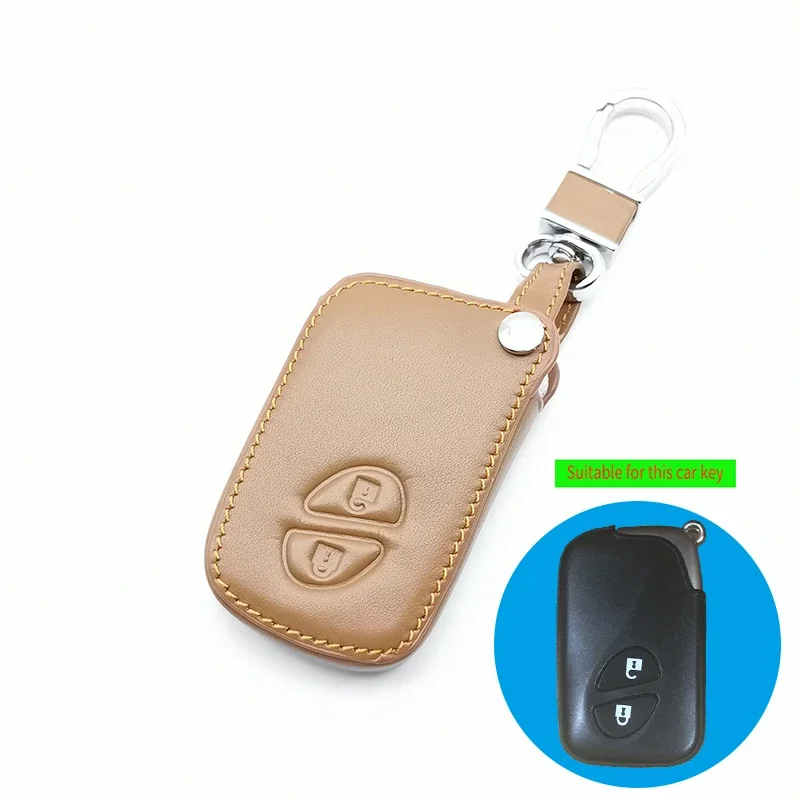 Leather Car Key Case Cover for Smart Key Lexus ES 300 H 250 350 GS RX CT200h CT200 ES240 GX400 LX570 RX270 2 Buttons Remote