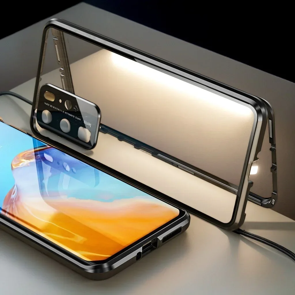 

360° Double Sided Glass Magnetic Phone Case for Vivo V27 V29 V30 V40 Pro V27E V30E V29 Lite 5G Metal Camera Lens Protector Cover