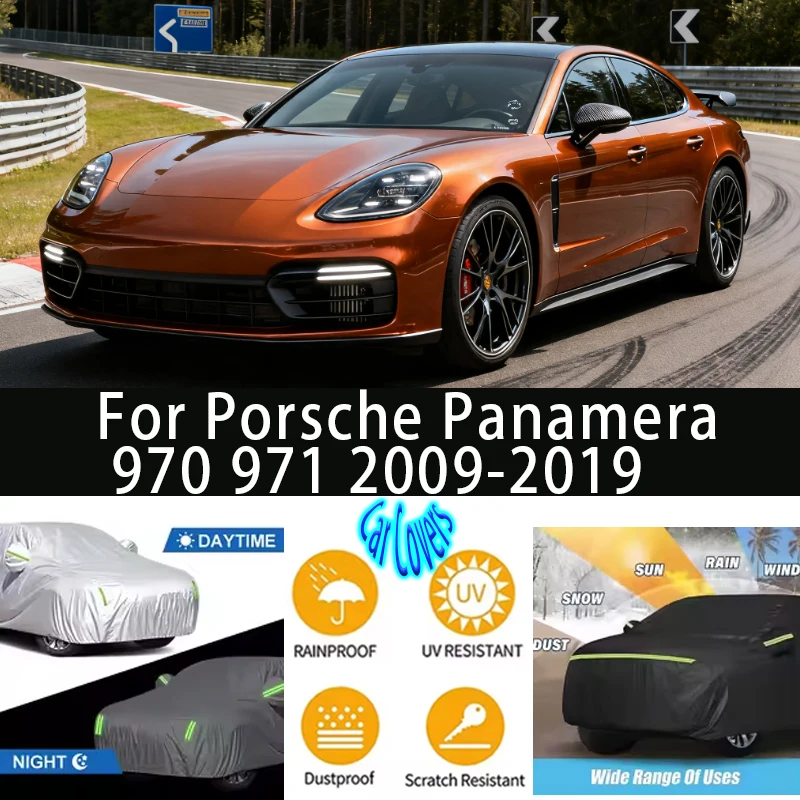 

For Porsche Panamera 970 971 2009-2019 Outdoor Protection Full Car Covers Snow Cover Sunshade Waterproof DustproofCar accessorie