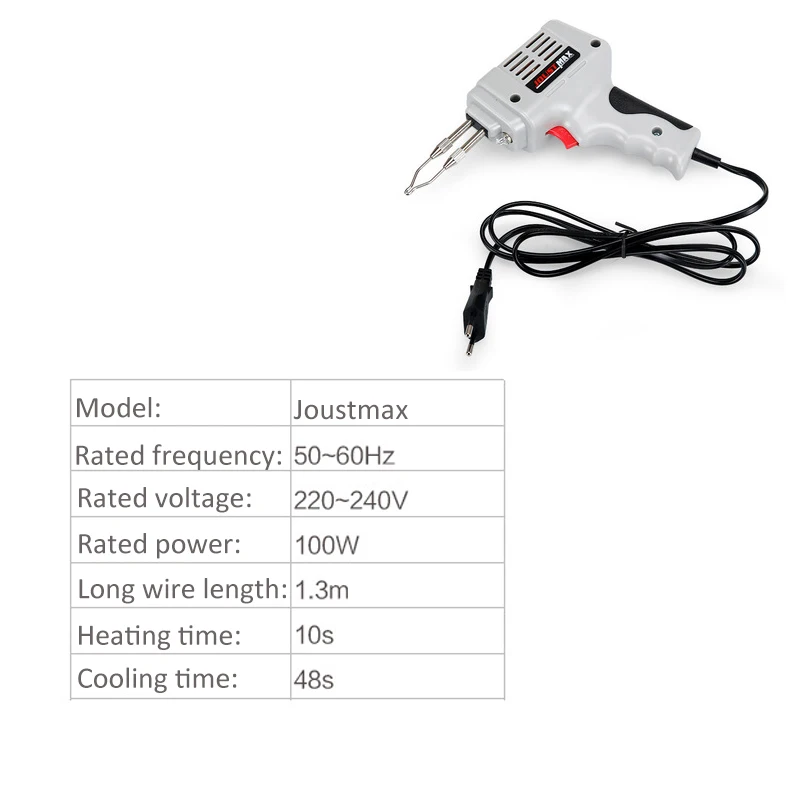 EU Electrical Soldering Iron Tin Gun 220V 100W High-power Heat Handheld Soldering Gun With Solder Wire Welding Repair Tools Kit