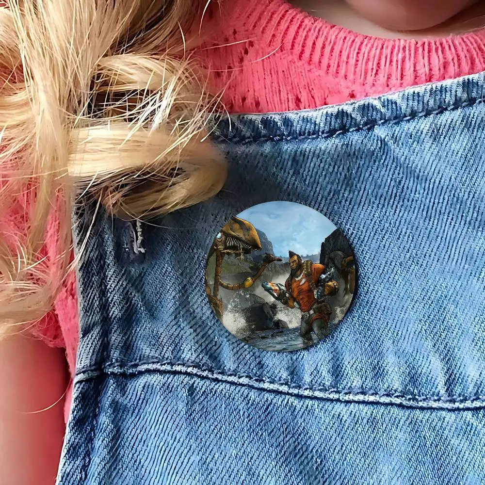 شارات الأراضي الحدودية صفيح لينة زر دبوس بروش شارة معدنية مخصصة مجوهرات اكسسوارات قبعة حقيبة التلبيب