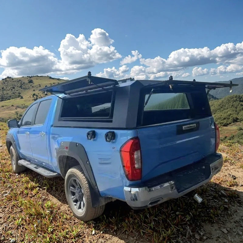 Iron Foldable Hardtop Cargo Cover Waterproof Off Road Durable Heavy Duty Easy Installation Sturdy Universal Fit