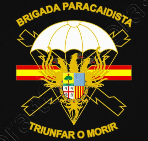 Triunfar O Morir. Camiseta Brigada Paracaidista Español. 100% Algodón, De Alta Calidad, De Gran Tamaño, Casual