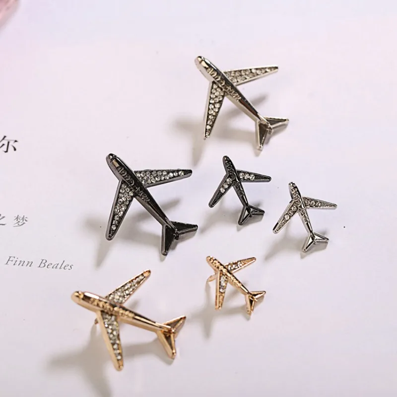 DIY Vintage Metal Airplane Motorcycle Engine Pin Brooch for Suit Shirt Lapel Clothing