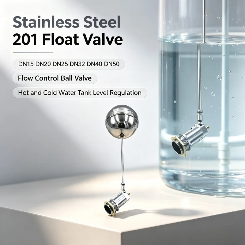 Stainless Steel 201 Float Valve,DN15 DN20 DN25 DN32 DN40 DN50 Flow Control Ball Valve for Hot & Cold Water Tank Level Regulation