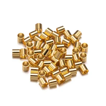 100個不鏽鋼壓接管珠隔珠端塞帽,適用於DIY耳環、項鍊、吊飾等珠寶製作材料 10 最佳銷售 管珠 - №2