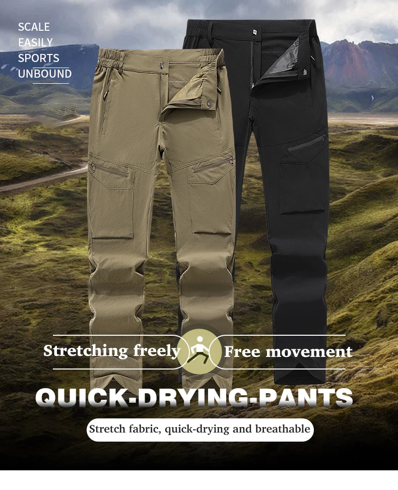 JNLN Wanderhose Damen 4-Wege-Stretch Wasserdichte Sommer-Cargohose Trekking Klettern Camping Outdoor-Sport Bergsteigerhose – Detail 5