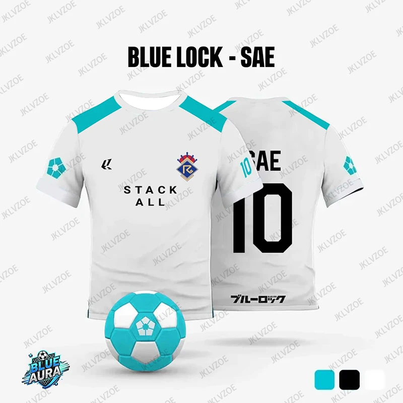 

Летние аниме Blue Lock Jersey с 3D принтом Sae, детские футболки для косплея, футболки для мужчин и женщин, спортивные футболки с короткими рукавами, повседневный топ большого размера