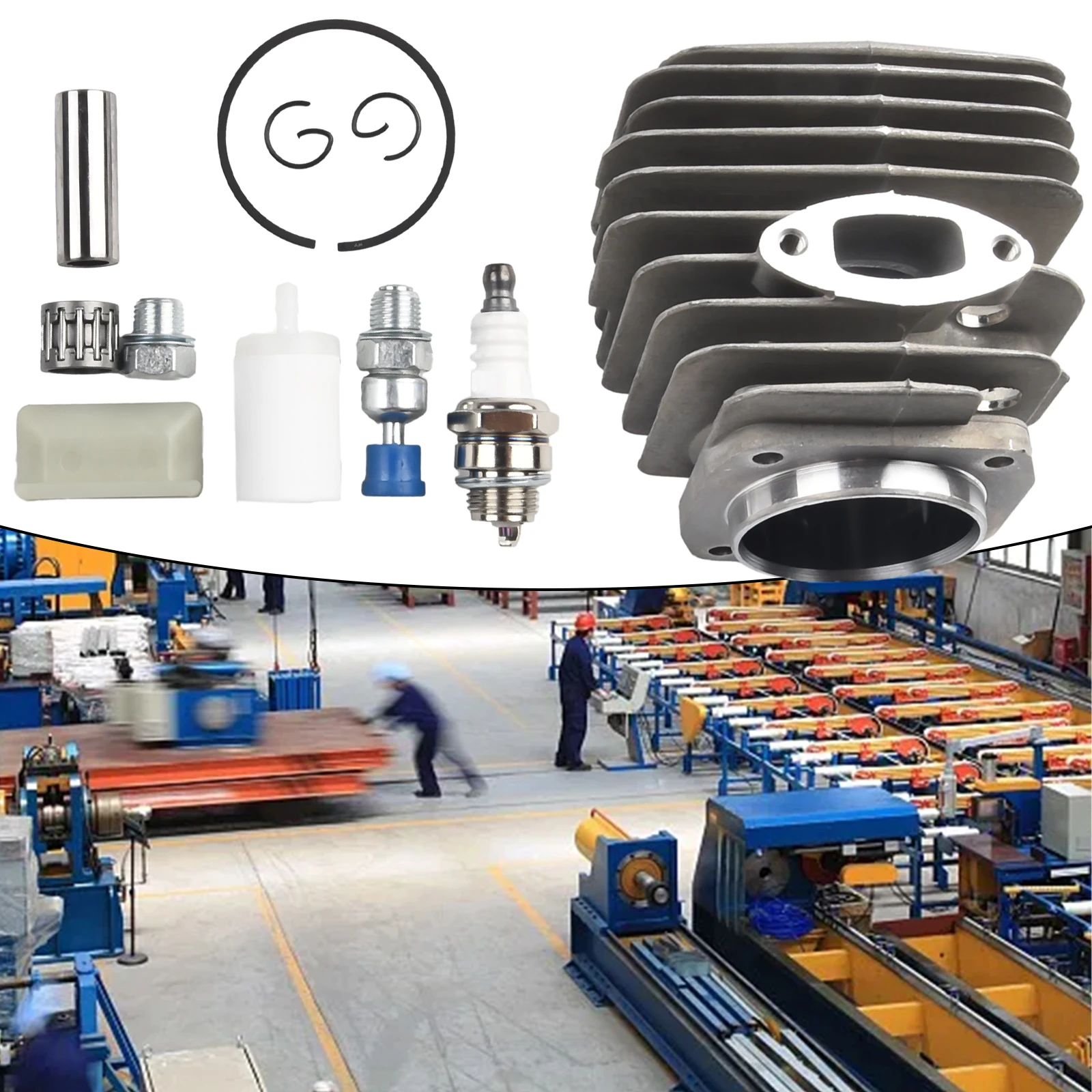 

45 мм Двигатель бензопилы 254 154 XP 254xp аксессуары сплав карб бензопила цилиндрический коленчатый вал Поршень Цилиндра