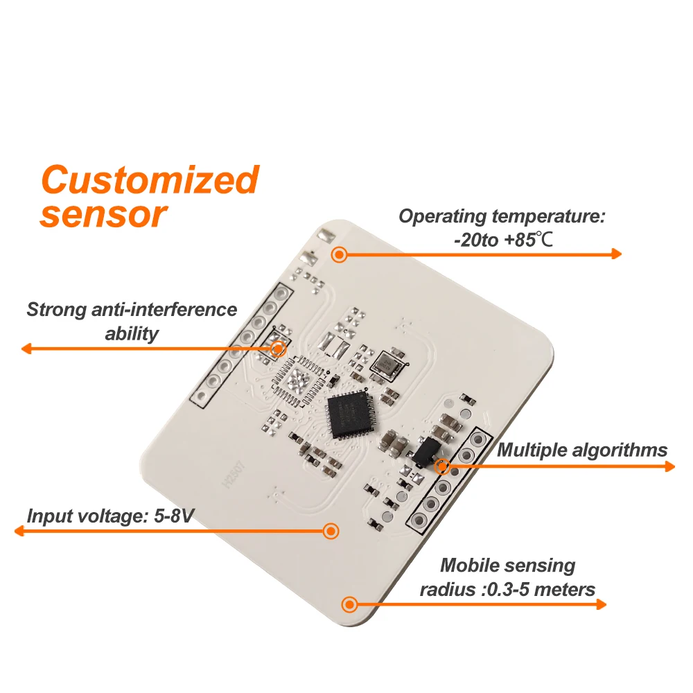 30PCS Static Point Target Precise Ranging Function Radar Sensor Narrow Beam Array Antenna Design Parking Spot Detection Radar De