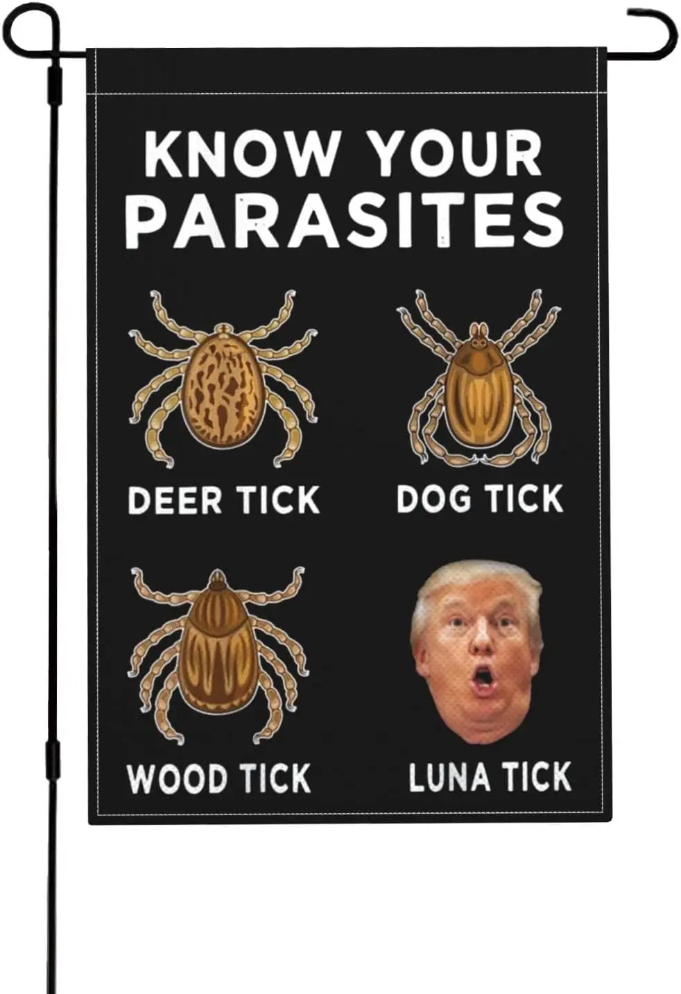 Know Your Parasites Anti-Trump Flag 12x18 Ft Double-Sided Garden Flag/Welcome/Decor/Yard Flag