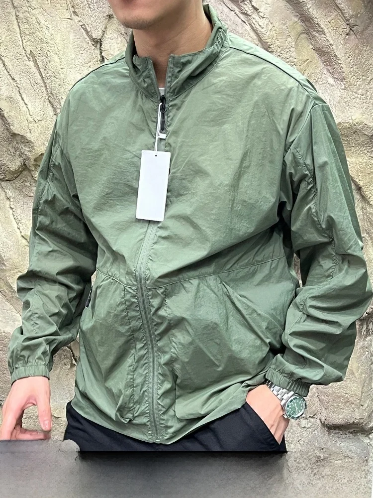 

Functionali 3D Tailoring Breathable Waterproof Men's Outdoor Stand Collar Sun Protection Skin Jaet Lightweight Qui Dry ...