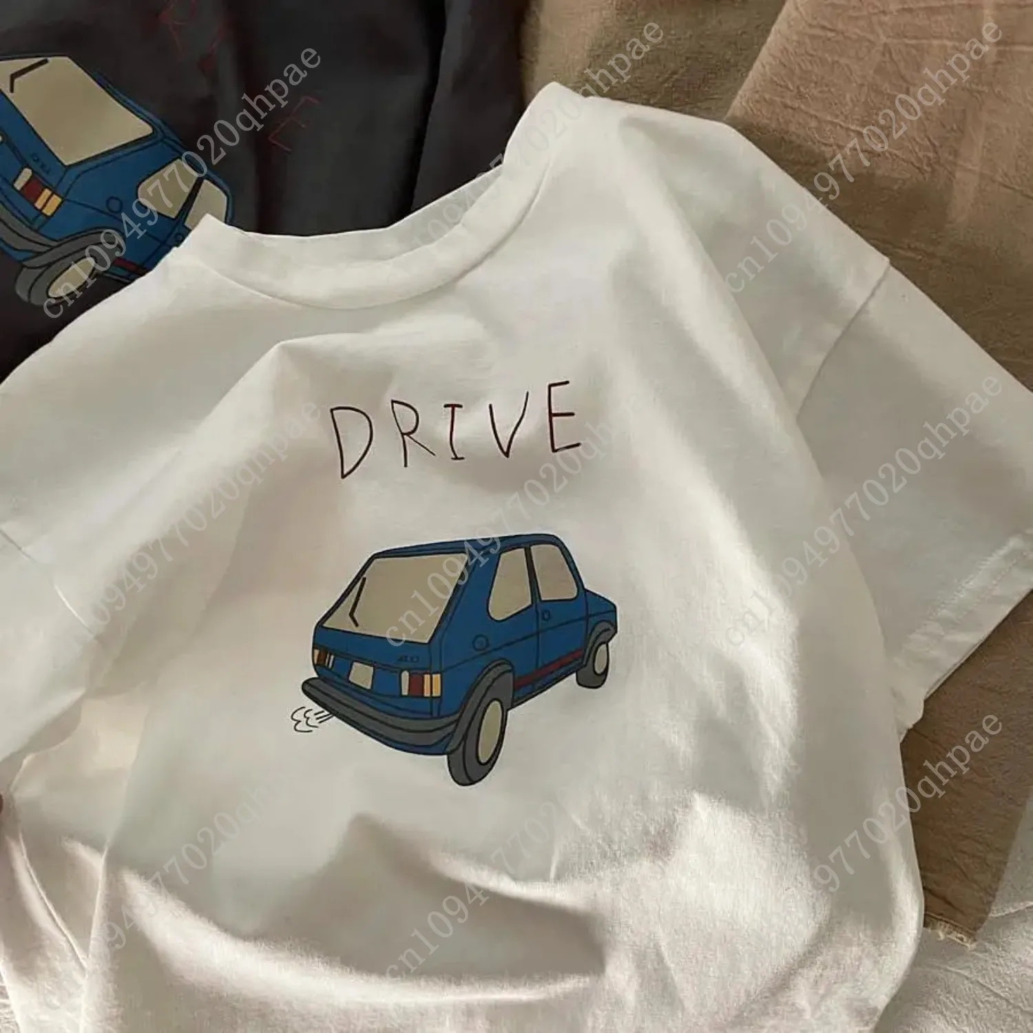 T-shirt a maniche corte imprimés de couleur unie, vêtements d'été pour garçons, amples et casual, collare, vêtements p