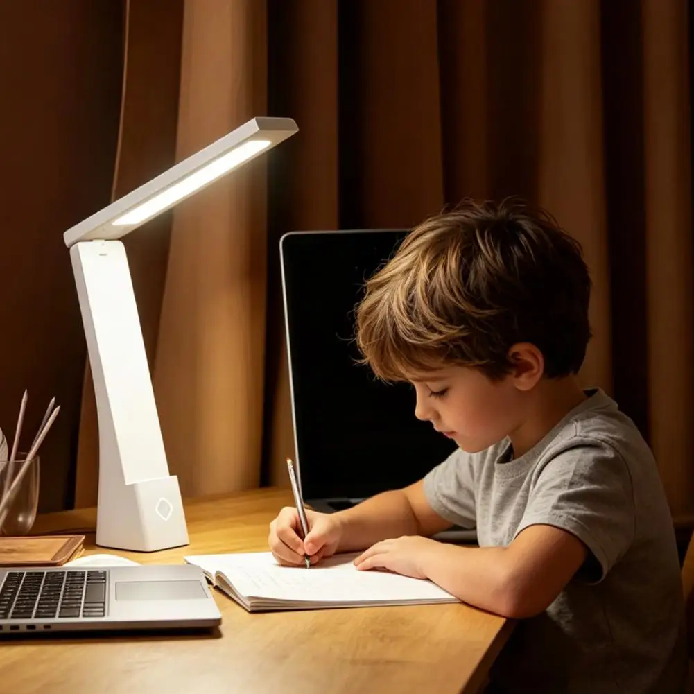 

Flexible Power Desk Lamp Touch Control 3 Color Stepless Dimmable Bedside Light for Living Room Dorm Home Office