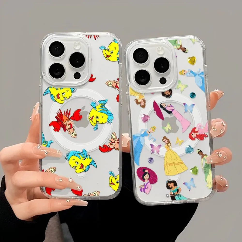 NEW Magnetic Phone Case for Samsung Galaxy S26 S25 S24 S23 S22 S21 S20 FE Edge Plus Ultra 5G TPU Cover Cartoon Princess Alice