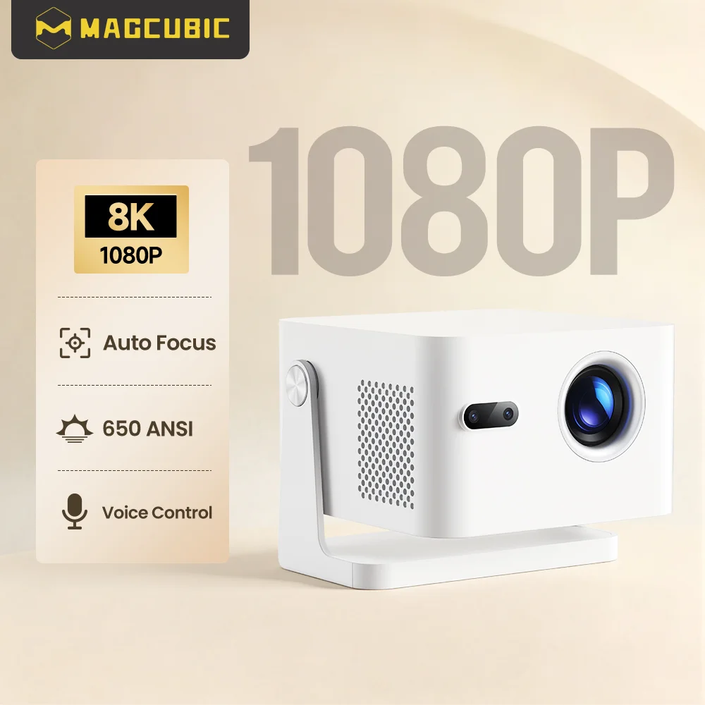 Magcubic 1080P Projector M450 650Ansi LED Native Android 14 Beam 8K Projectors Wifi6  BT5.4 For Movie Home Theater