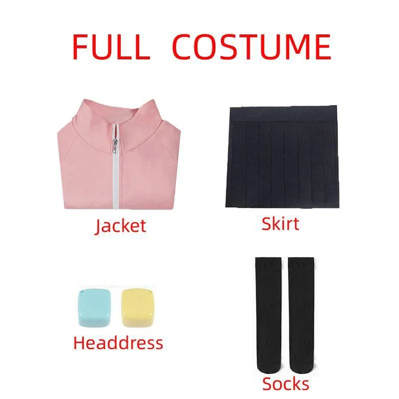 Gotou Hatori Cosplay Bocchi The Rock Gotou Hitori Cosplay Costume JK Uniform Pink Jacket Skirt Wig Suit Halloween Women Clothes