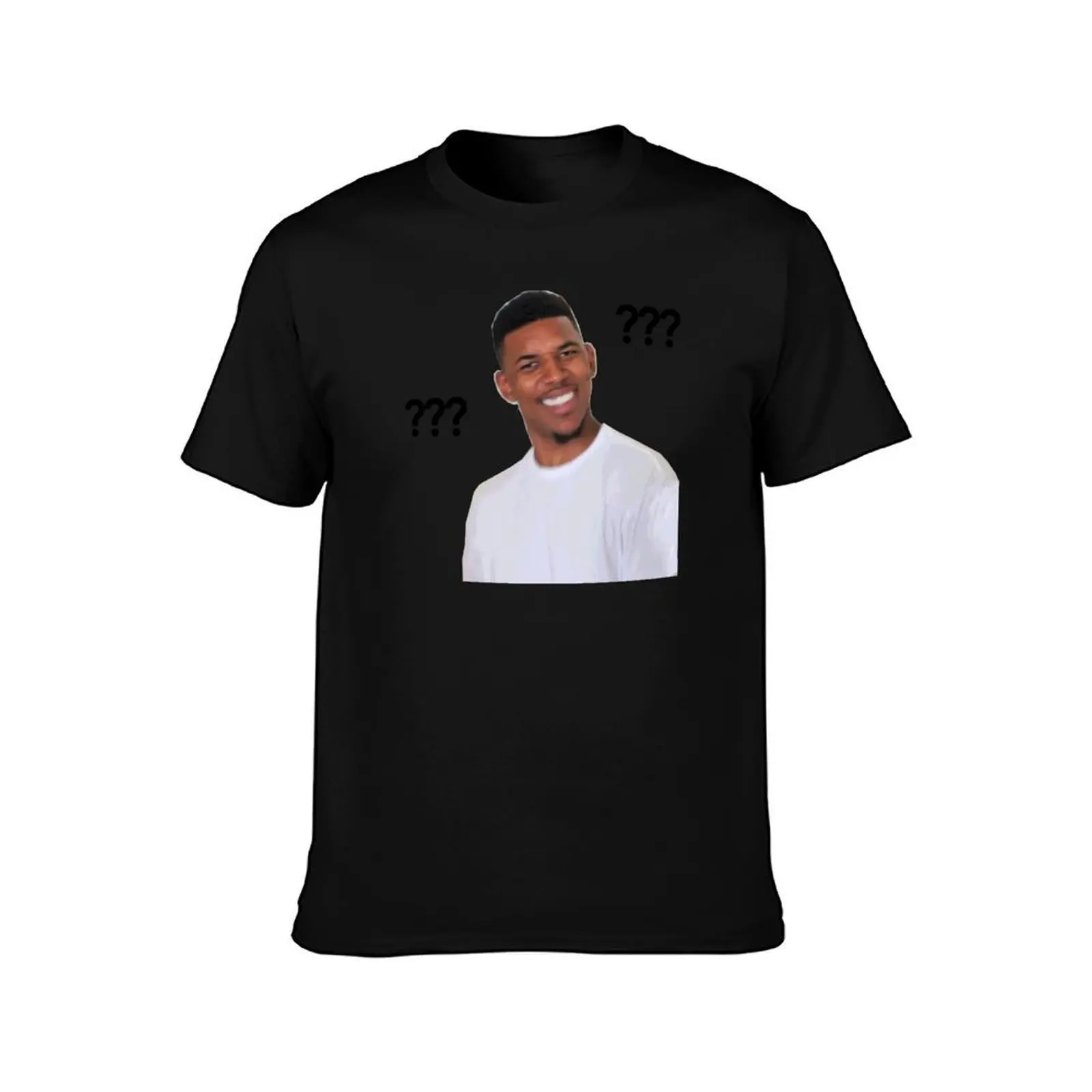 Question Mark Guy (Meme) - Transparent T-Shirt Summer Casual Cotton Tee Oversized Streetwear Tops Vintage Graphic Print