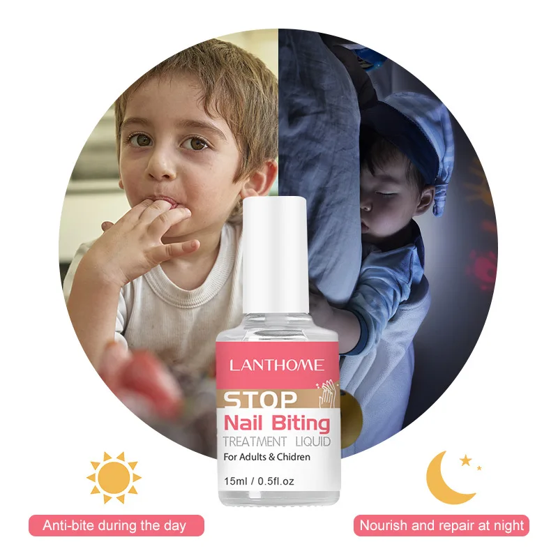 Helps Stop Nail Biting Treatment liquid 15ml Nail Polish Bitter Cuticle For Child Adult Non-Toxic Healthy Oil Stop Sucking Thumb